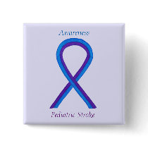 Pediatric Stroke Awareness Ribbon Custom Pin
