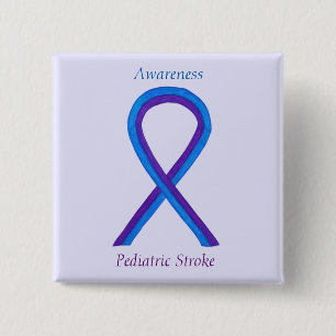 Pediatric Stroke Awareness Ribbon Custom Pin