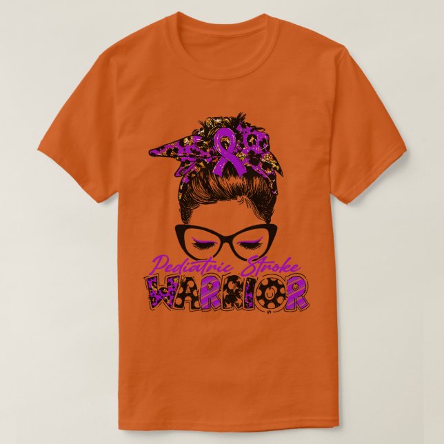 Pediatric Stroke Awareness Warrior Women Glasse Me T-Shirt (Design Front)