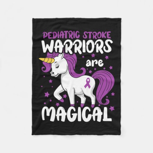 Pediatric Stroke Survivor Purple Pediatric Stroke  Fleece Blanket