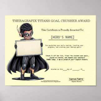 Pediatric Therapy Calm & Capable Award Poster