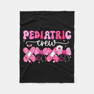 Pediatric Valentines Nurse Crew Peds Nurse Valenti Fleece Blanket