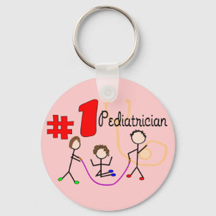 Pediatrician #1 Adorable Kids Design Gifts Keychain