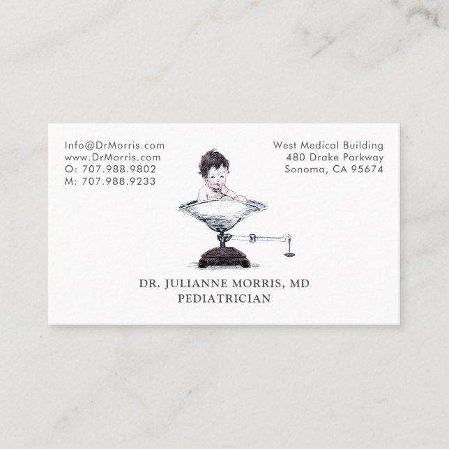 Pediatrician Business Card (Front)