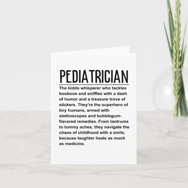 Pediatrician  card (Front)