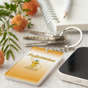 Pediatrician Chick Keychain