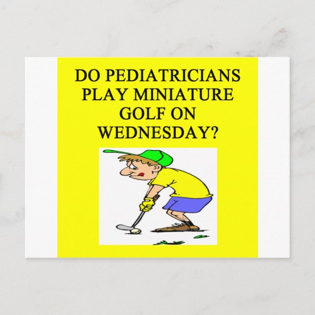 pediatrician doctor physician joke postcard (Front)