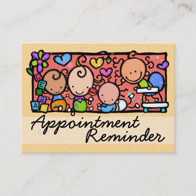 Pediatrician. Midwife. Baby. Appointment Reminder (Front)