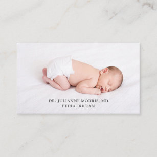 Pediatrician Newborn Baby Photo Business Card