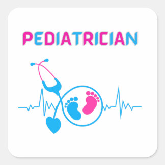Pediatrician, pediatrician doctor, child doctor, square sticker