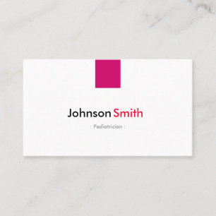 Pediatrician - Simple Rose Pink Business Card
