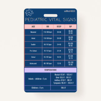 Pediatrics Badge Quick Reference