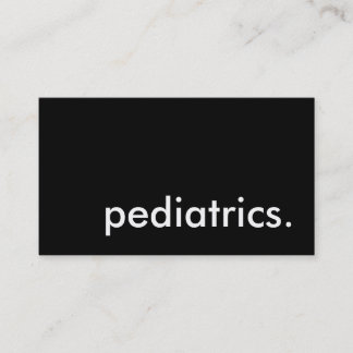 pediatrics. business card