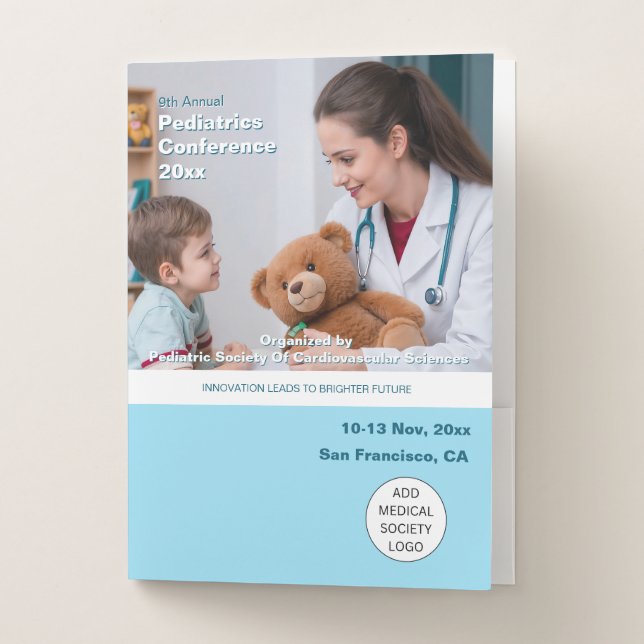 Pediatrics Child Physician Medical Conference Pocket Folder (Front)
