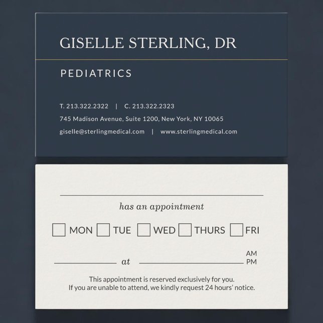 Pediatrics Doctor Office Appointment Reminder Card (Creator Uploaded)