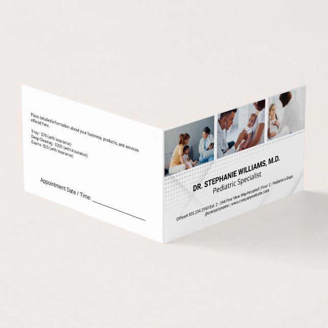 Pediatrics | Medical Health Care Workers Business Card (Outside)