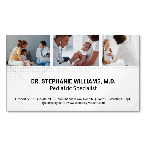 Pediatrics  Medical Health Care Workers Business Card Magnet