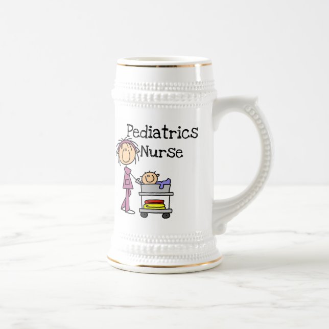Pediatrics Nurse Tshirts and Gifts Beer Stein (Right)