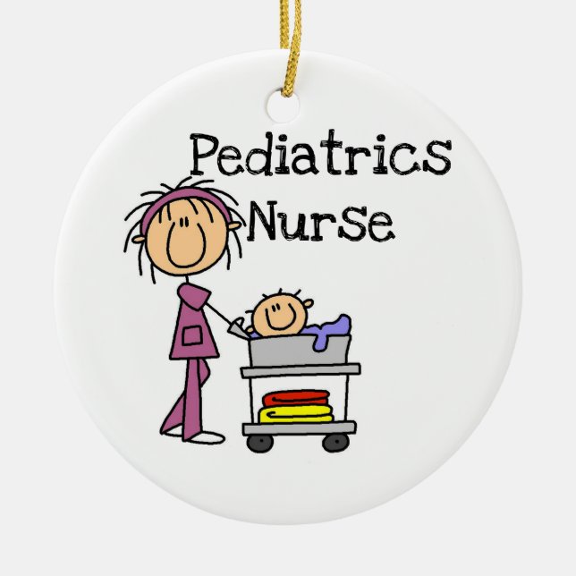 Pediatrics Nurse Tshirts and Gifts Ceramic Ornament (Front)