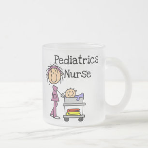 Pediatrics Nurse Tshirts and Gifts Frosted Glass Coffee Mug