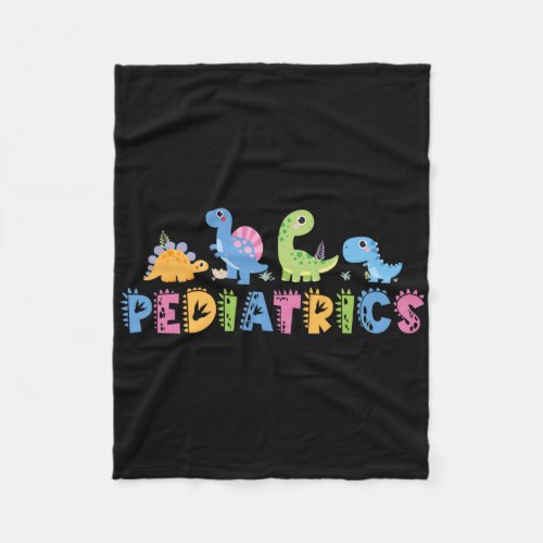 Pediatrics Pediatric Squad Nurse Dinosaur Cute Ped Fleece Blanket