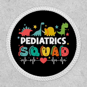 Pediatrics Squad Dinosaur Nurse Medical Team Funny Patch