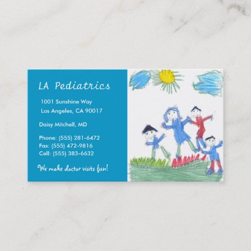 Customizable Pediatrics W/B Business Card Templates