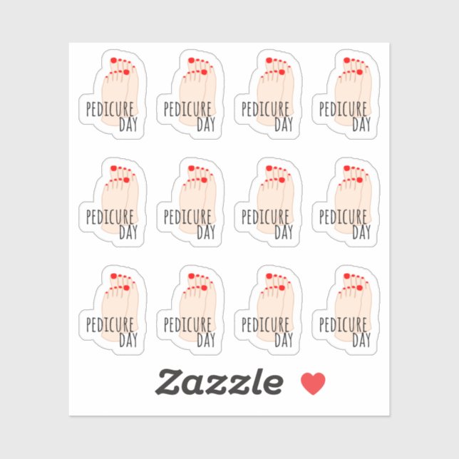 Pedicure Appointment Nail Care Reminder Planner Sticker (Sheet)
