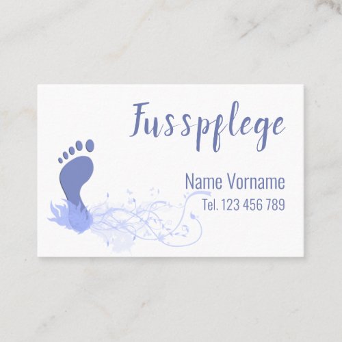 pedicure business card