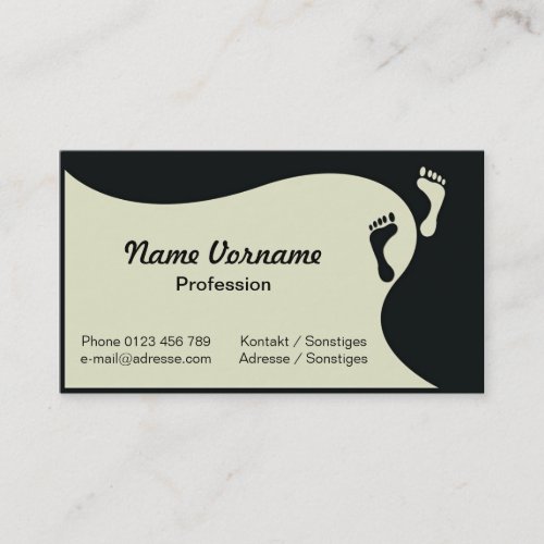 pedicure business card