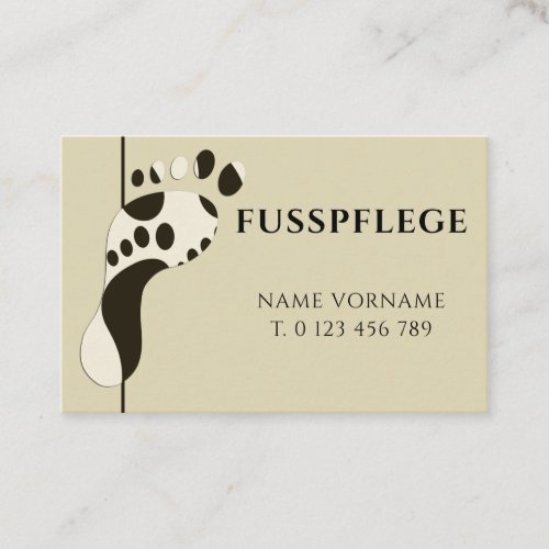 pedicure business card