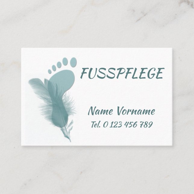 pedicure business card (Front)