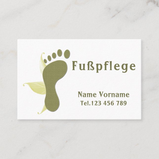 pedicure business card (Front)
