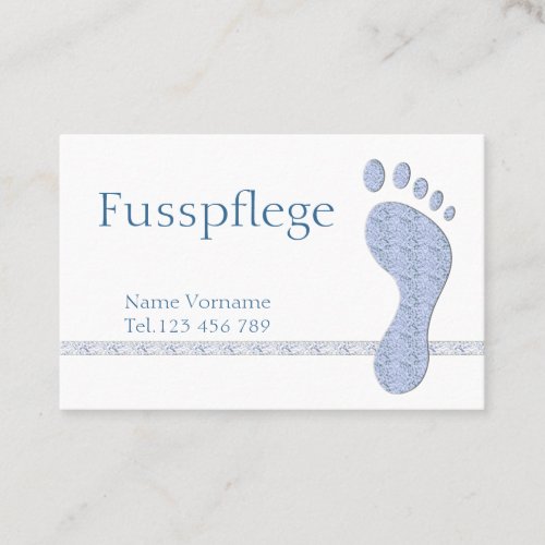 pedicure business card
