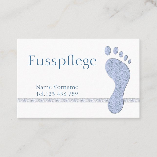 pedicure business card (Front)