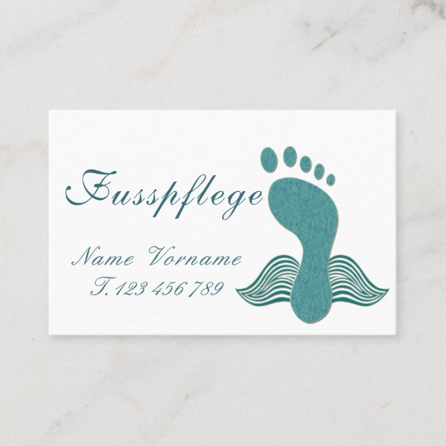 pedicure business card (Front)