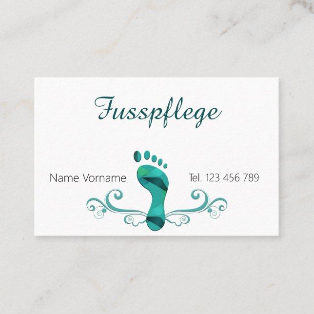 pedicure business card (Front)