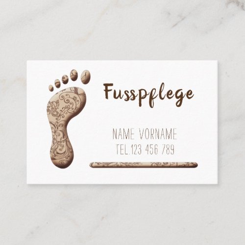 pedicure business card