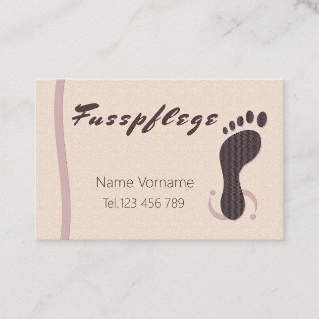 pedicure business card (Front)