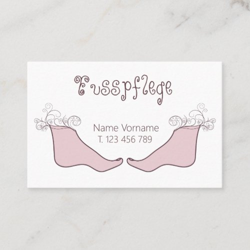 pedicure business card