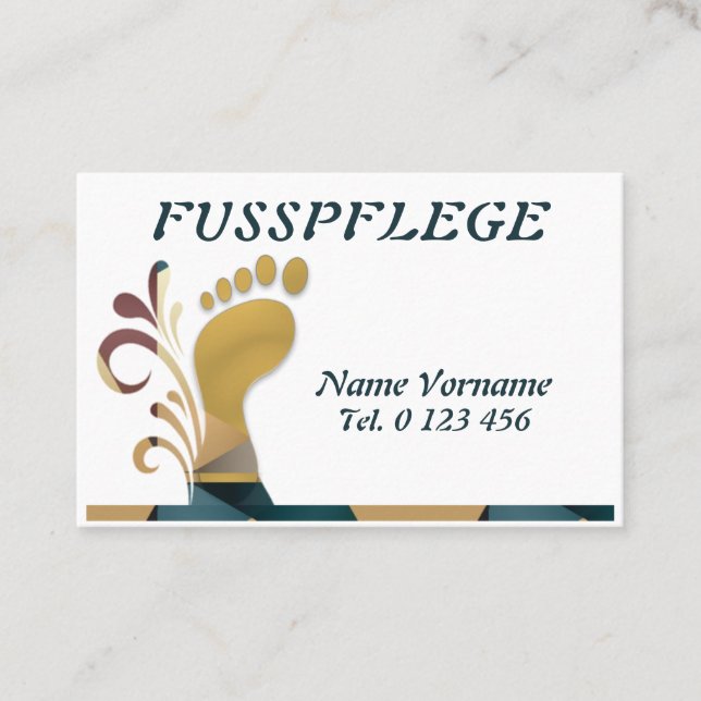 pedicure business card (Front)