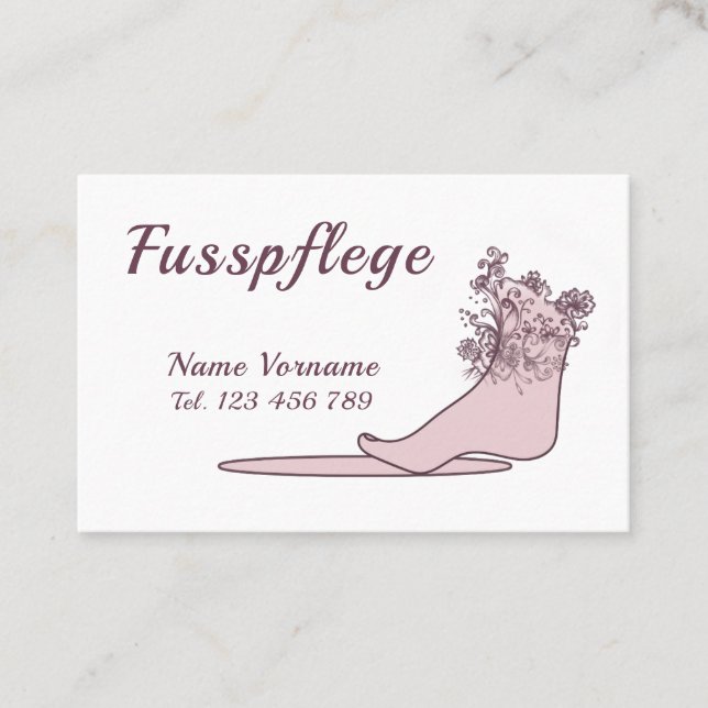 pedicure business card (Front)