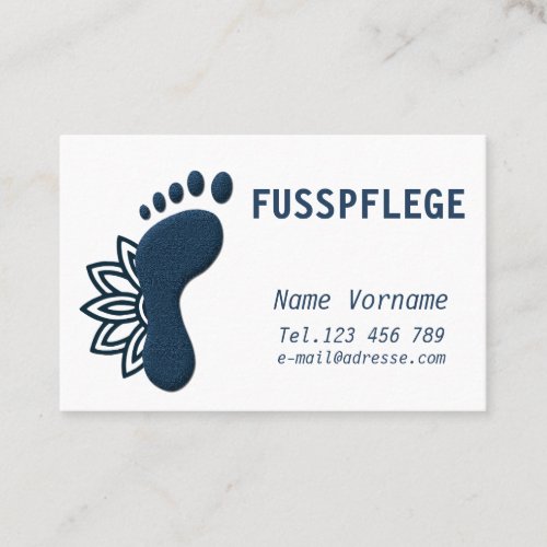 pedicure business card