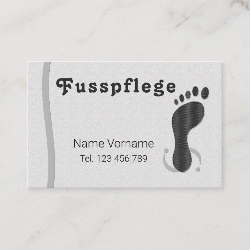 pedicure business card