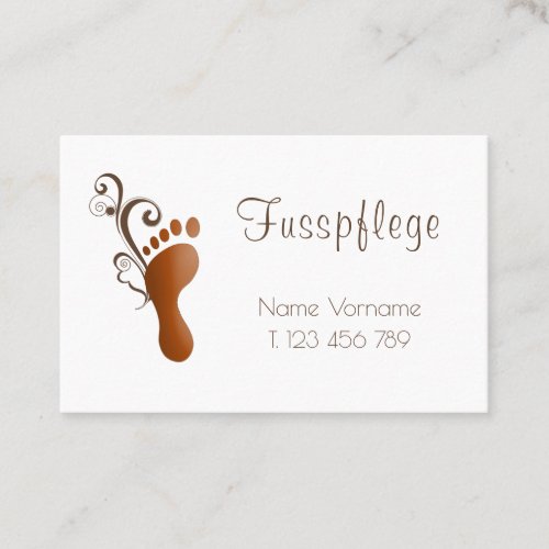 pedicure business card