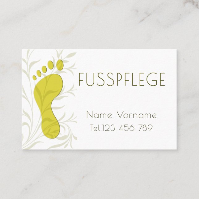 pedicure business card (Front)