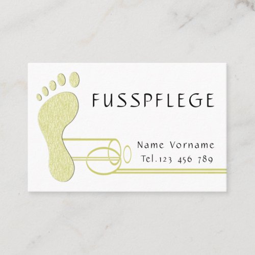 pedicure business card