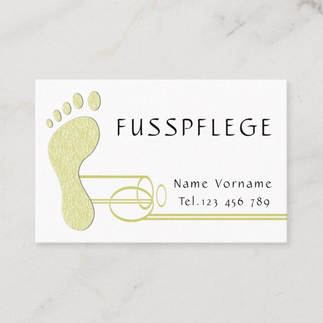 pedicure business card (Front)
