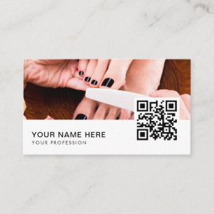 pedicure business cards QR Code