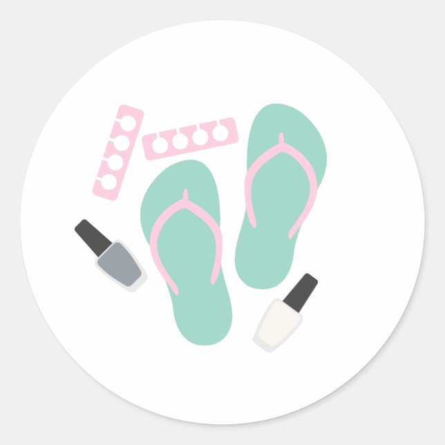 Pedicure Classic Round Sticker (Front)